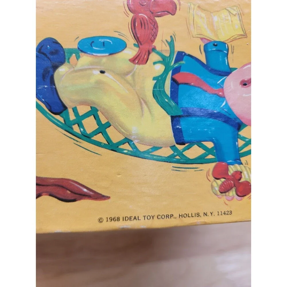 1968 Ideal Tiltin’ Milton Board Game Open Box Ideal Toys